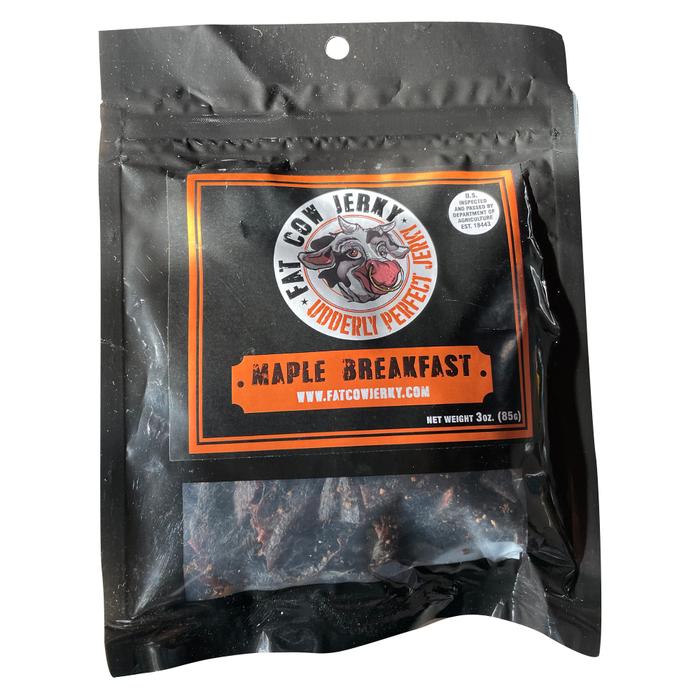 Maple Flavor Beef Jerky Fat Cow Jerky Udderly Perfect Jerky