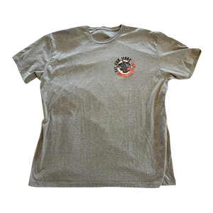 Fat Cow Jerky - Tri-Blend Tee Shirt in Heathered Grey - Logo on the front left